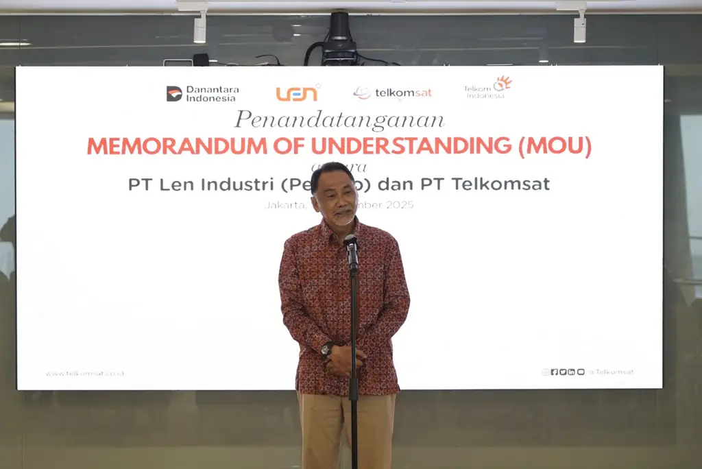 Telkomsat dan PT Len Industri (Persero) Tandatangani MoU